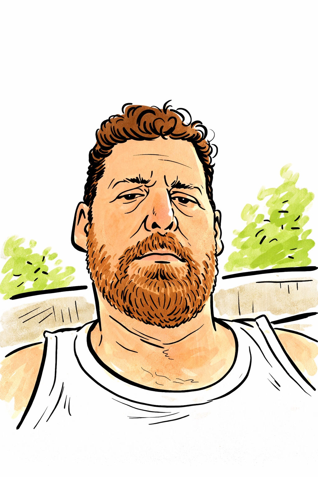 Illustrated portrait of Sean